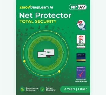 Net Protector Antivirus – Total Security 2026 | Windows PC/Laptop | 3 Year – 1 PC with ZeroVDeepLearn Ai (Email Delivery in 1 Hour – No CD)